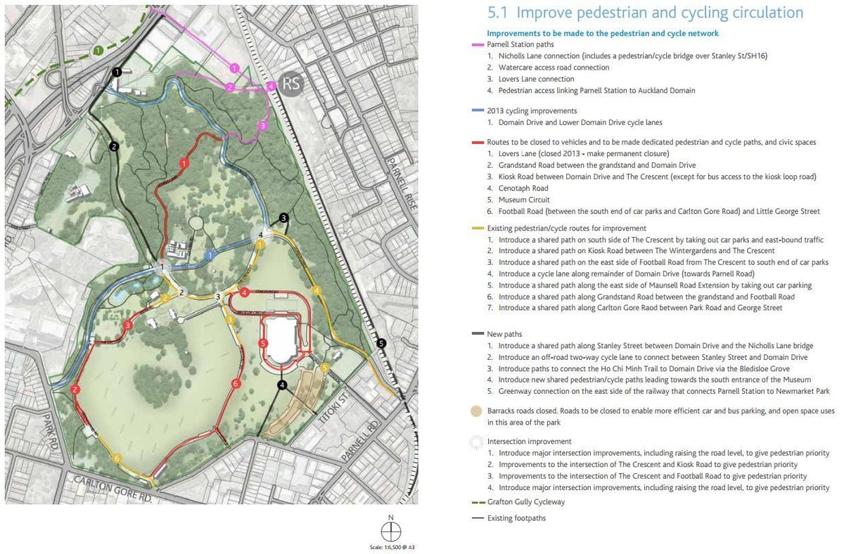 mapa Auckland domain