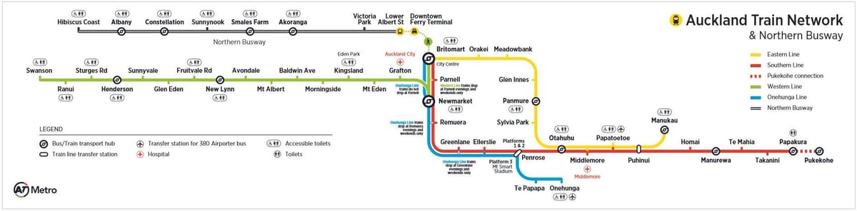 Auckland metro mapu