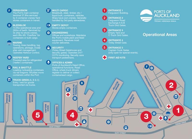 port of Auckland mapu