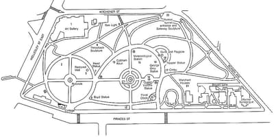 Mapa Albert park Auckland