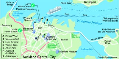 Auckland cruise ship terminal mapu