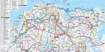 Auckland verejnej dopravy mapu
