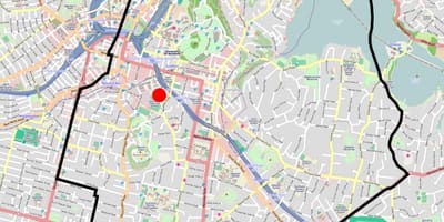 Auckland Gymnázium zóny mapu