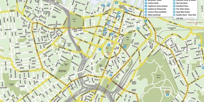 Mapa Auckland city centre