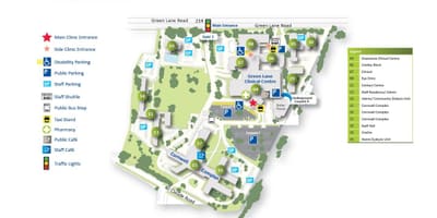 Mapa Middlemore nemocnici